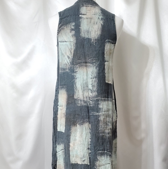 Beau Jours Tie Dye Button Up Lagenlook Shirt Dres - Picture 4 of 6